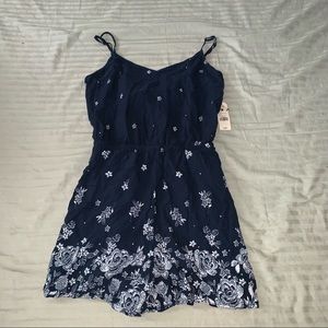 GARAGE Navy Floral Romper